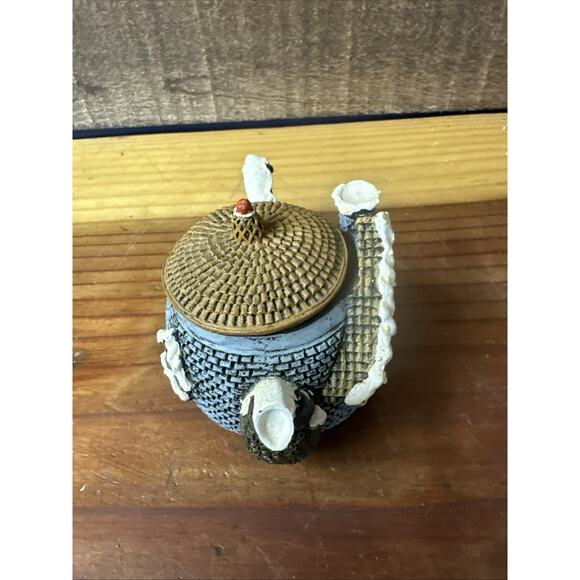 Hometown Teapot Cottages Gingerbread Christmas Miniature Village - Picture 4 of 7